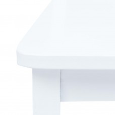 Virtuves krēsli, 6 gab., balts gumijas masīvkoks