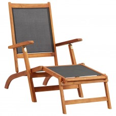 Āra pludmales krēsls, akācijas masīvkoks un tekstilēns