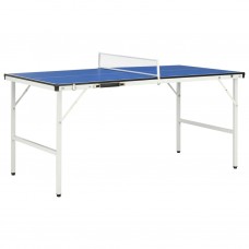 5 pēdu galda tenisa galds ar tīklu, 152x76x66 cm, zils