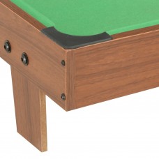 Mini biljarda galds, 92x52x19 cm, brūns ar zaļu
