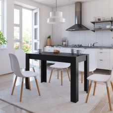 Virtuves galds, 120x60x76 cm, skaidu plāksne, melns