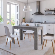 Virtuves galds, 120x60x76 cm, betona pelēks, skaidu plāksne