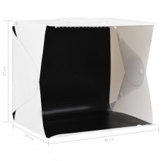 Fotostudijas led gaismas kaste, saliekama, 40x34x37 cm, balta