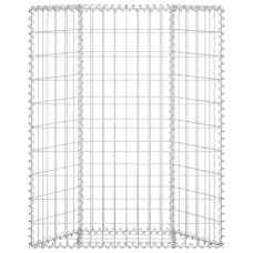 Gabions, augstā puķu kaste, cinkots tērauds, 80x20x100 cm