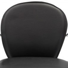 Bāra krēsli ar roku balstiem, 2 gab., melna mākslīgā āda