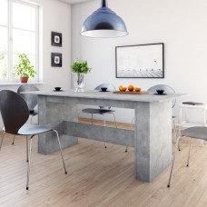 Virtuves galds, 180x90x76 cm, betona pelēks, skaidu plāksne