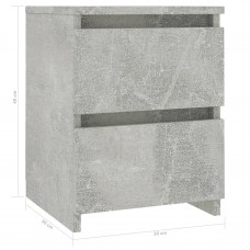 Naktsskapītis, 30x30x40 cm, betona pelēks, skaidu plāksne