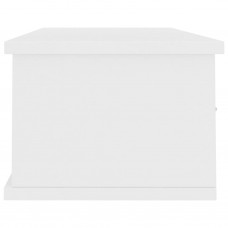 Sienas atvilktņu plaukts, balts, 88x26x18,5 cm, skaidu plāksne