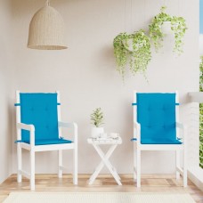 Dārza krēslu spilveni, 2 gab., zili, 100x50x3 cm, audums