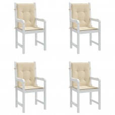 Dārza krēslu spilveni, 4 gab., bēši, 100x50x3 cm, audums