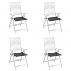 Dārza krēslu spilveni, 4 gab., pelēki, 40x40x3 cm, audums
