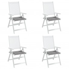 Dārza krēslu spilveni, 4 gab., pelēki, 40x40x3 cm, audums