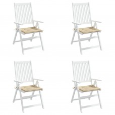 Dārza krēslu spilveni, 4 gab., bēši, 40x40x3 cm, audums