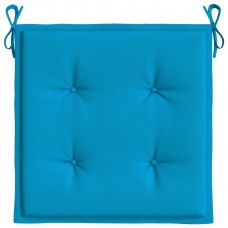 Dārza krēslu spilveni, 2 gab., zili, 50x50x3 cm, audums