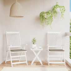 Dārza krēslu spilveni, 2 gab., pelēkbrūni, 50x50x3 cm, audums