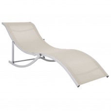 Saliekami sauļošanās krēsli, 2 gab., krēmkrāsas tekstilēns