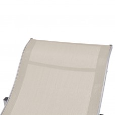 Saliekami sauļošanās krēsli, 2 gab., krēmkrāsas tekstilēns