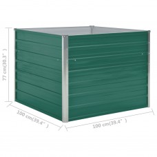 Puķu kaste, 100x100x77 cm, zaļa, cinkots tērauds