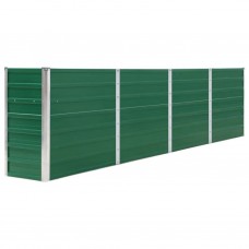 Puķu kaste, zaļa, 320x40x77 cm, cinkots tērauds