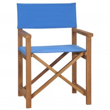 Režisora krēsls, masīvs tīkkoks, zils