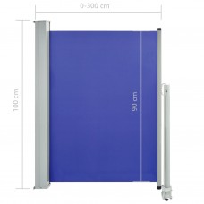 Izvelkama sānu markīze, 100x300 cm, zila