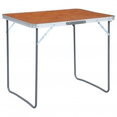 Saliekams kempinga galds, metāla rāmis, 80x60 cm