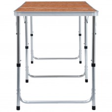 Saliekams kempinga galds, alumīnijs, 180x60 cm