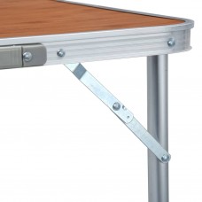 Saliekams kempinga galds, alumīnijs, 240x60 cm