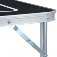 Beer pong spēles galds, saliekams, 240 cm, melns