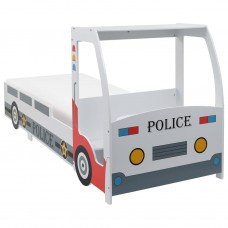 Bērnu gulta, policijas mašīnas dizains, matracis, 90x200 cm