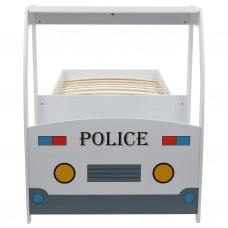 Bērnu gulta, policijas mašīnas dizains, matracis, 90x200 cm