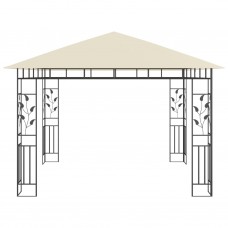 Dārza nojume ar moskītu tīklu, 3x3x2,73 m, 180 g/m², krēmkrāsas