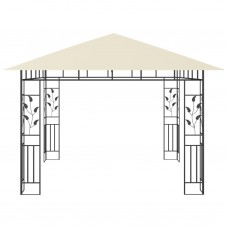 Dārza nojume ar moskītu tīklu, 3x3x2,73 m, 180 g/m², krēmkrāsas