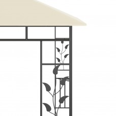 Dārza nojume ar moskītu tīklu, 3x3x2,73 m, 180 g/m², krēmkrāsas