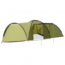 Iglu telts, 650x240x190 cm, astoņvietīga, zaļa
