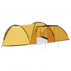 Iglu telts, 650x240x190 cm, astoņvietīga, dzeltena