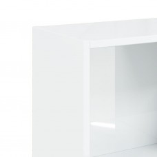 3-līmeņu grāmatu plaukts, balts, 40x24x108 cm, skaidu plāksne