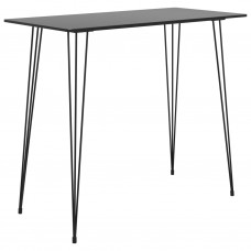 Bāra galds, melns, 120x60x105 cm
