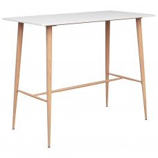 Bāra galds, balts, 120x60x105 cm