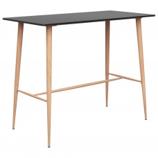 Bāra galds, melns, 120x60x105 cm