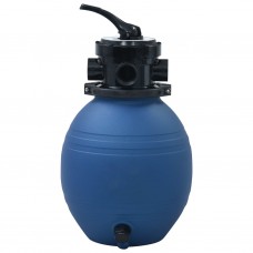 Baseina smilšu filtrs ar 4 pozīciju vārstu, 300 mm, zils