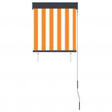 Āra ruļļu žalūzija, 60x250 cm, balta un oranža