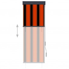 Āra ruļļu žalūzija, 60x250 cm, brūna un oranža