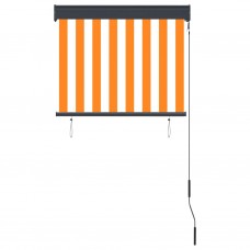 Āra ruļļu žalūzija, 80x250 cm, balta un oranža
