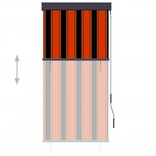 Āra ruļļu žalūzija, 80x250 cm, brūna un oranža