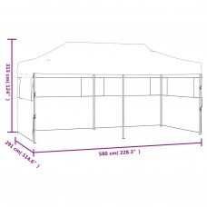 Saliekama nojume ar sānu sienām, balta, 3x6 m, tērauds