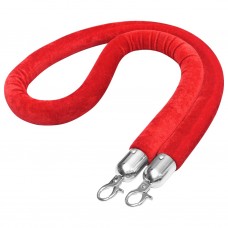 Barjeras virve, sarkanā un sudraba krāsā, samts
