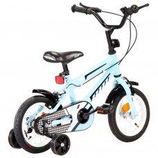 Bērnu velosipēds, 12 collas, melns ar zilu