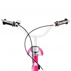 Bērnu velosipēds, 14 collas, melns ar rozā