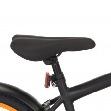 Bērnu velosipēds ar priekšējo bagāžnieku, 18", oranžs ar melnu